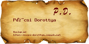 Pócsi Dorottya névjegykártya